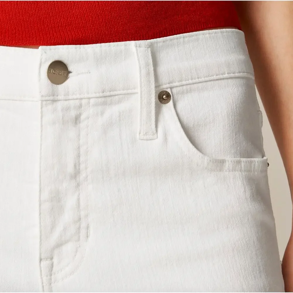 J.Crew Slim Jean White Stretch Denim Mid Rise Classic Preppy Womens US 31 NWT